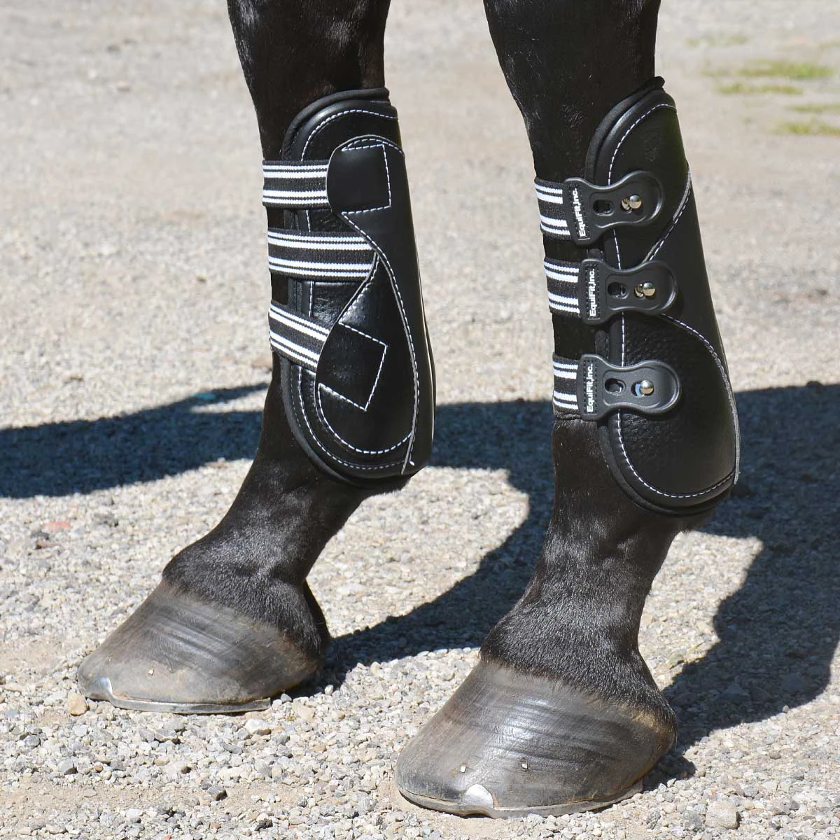 EquiFit D-Teq Open Front Black Ostrich Boots 4 EquiFit D-Teq Open Front Black Ostrich Boots - Image 2