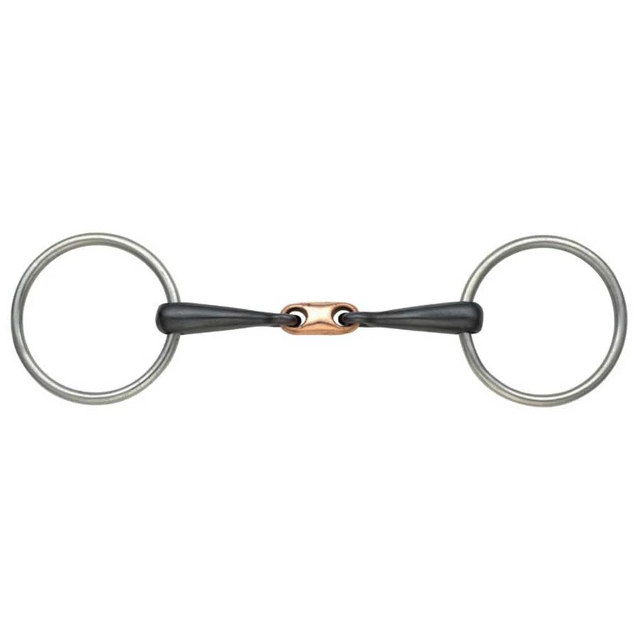 Shires Copper Lozenge Sweet Iron Loose Ring Snaffle 3 Shires Copper Lozenge Sweet Iron Loose Ring Snaffle