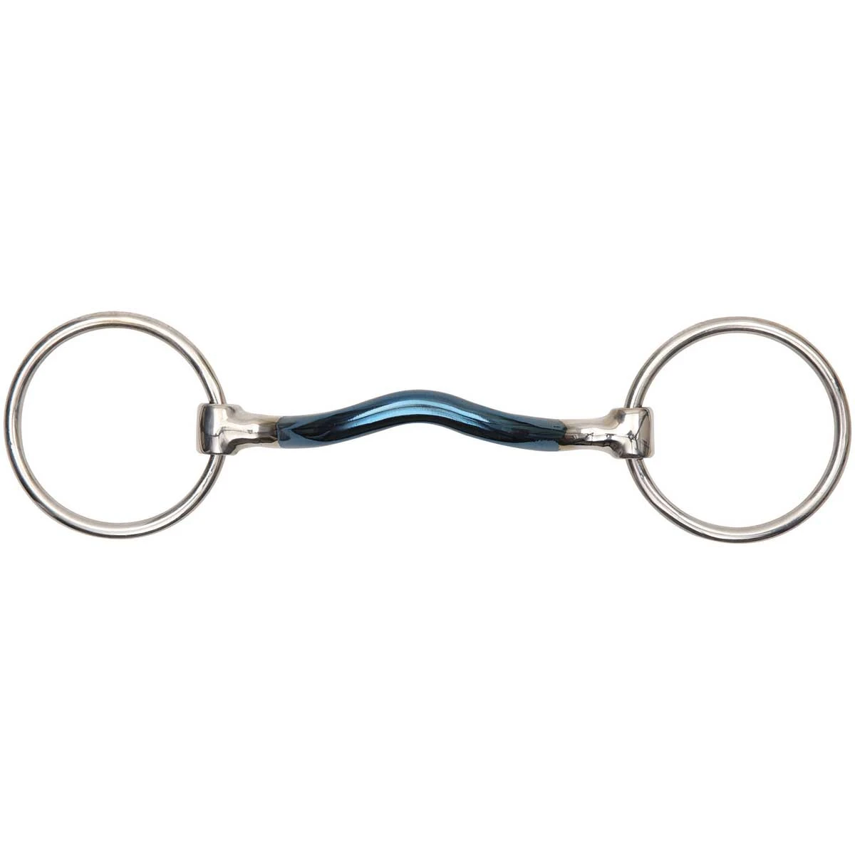Shires Blue Sweet Iron Low Port Mullen Loose Ring Snaffle 3 Shires Blue Sweet Iron Low Port Mullen Loose Ring Snaffle