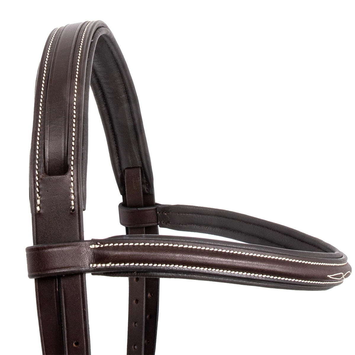 Collegiate Comfort Crown Fancy Stitched Raised Cavesson Bridle 4 Collegiate Comfort Crown Fancy Stitched Raised Cavesson Bridle - Image 2